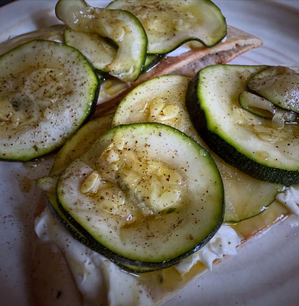 I earned my brunch tending to this courgette’s siblings. Circular.