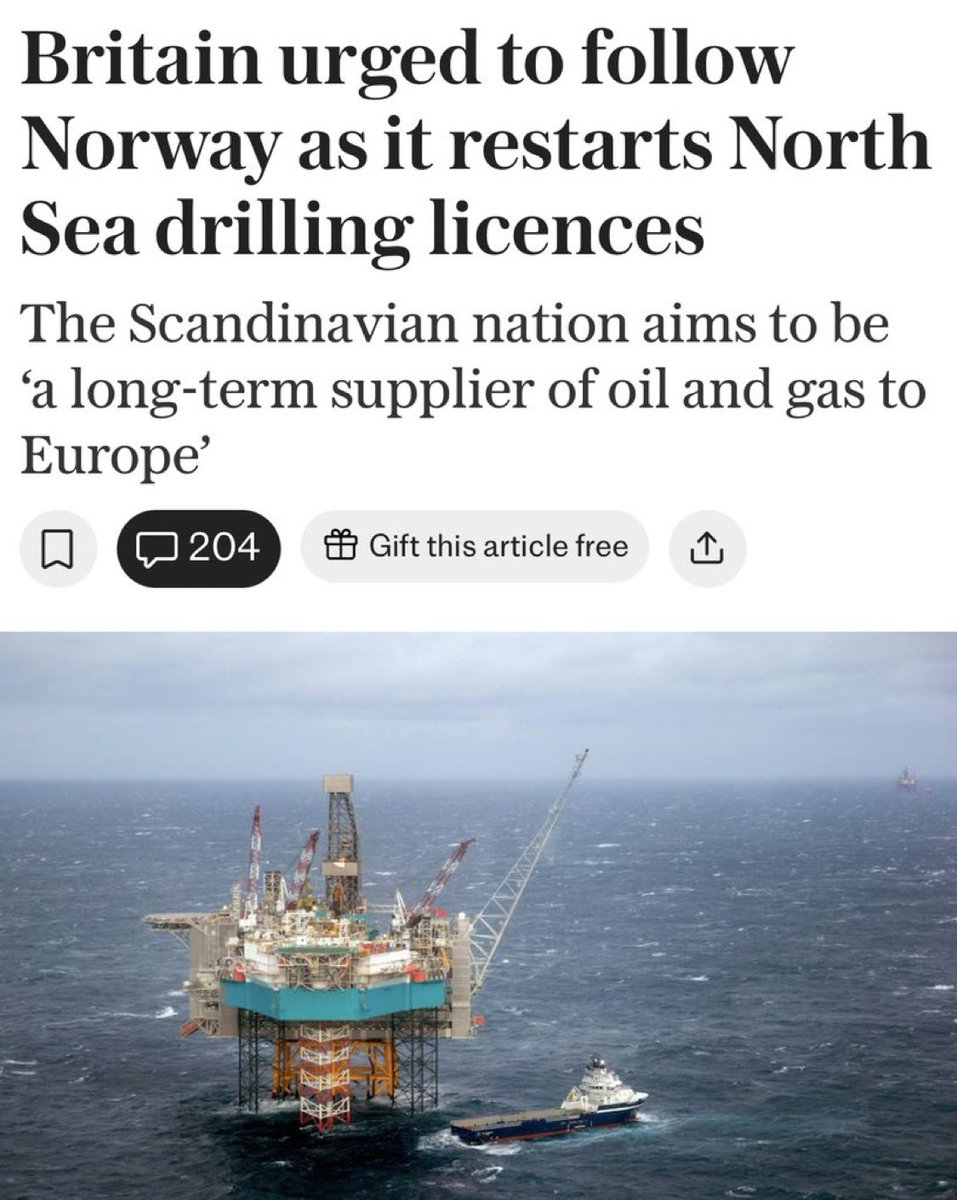 Britain should follow the example of Norway. It’s an absolutely ludicrous and self defeating state of affairs that Britain is importing over £30bn oil and gas from Norway - from the same North Sea that Ed Miliband banned new oil and gas licenses from.