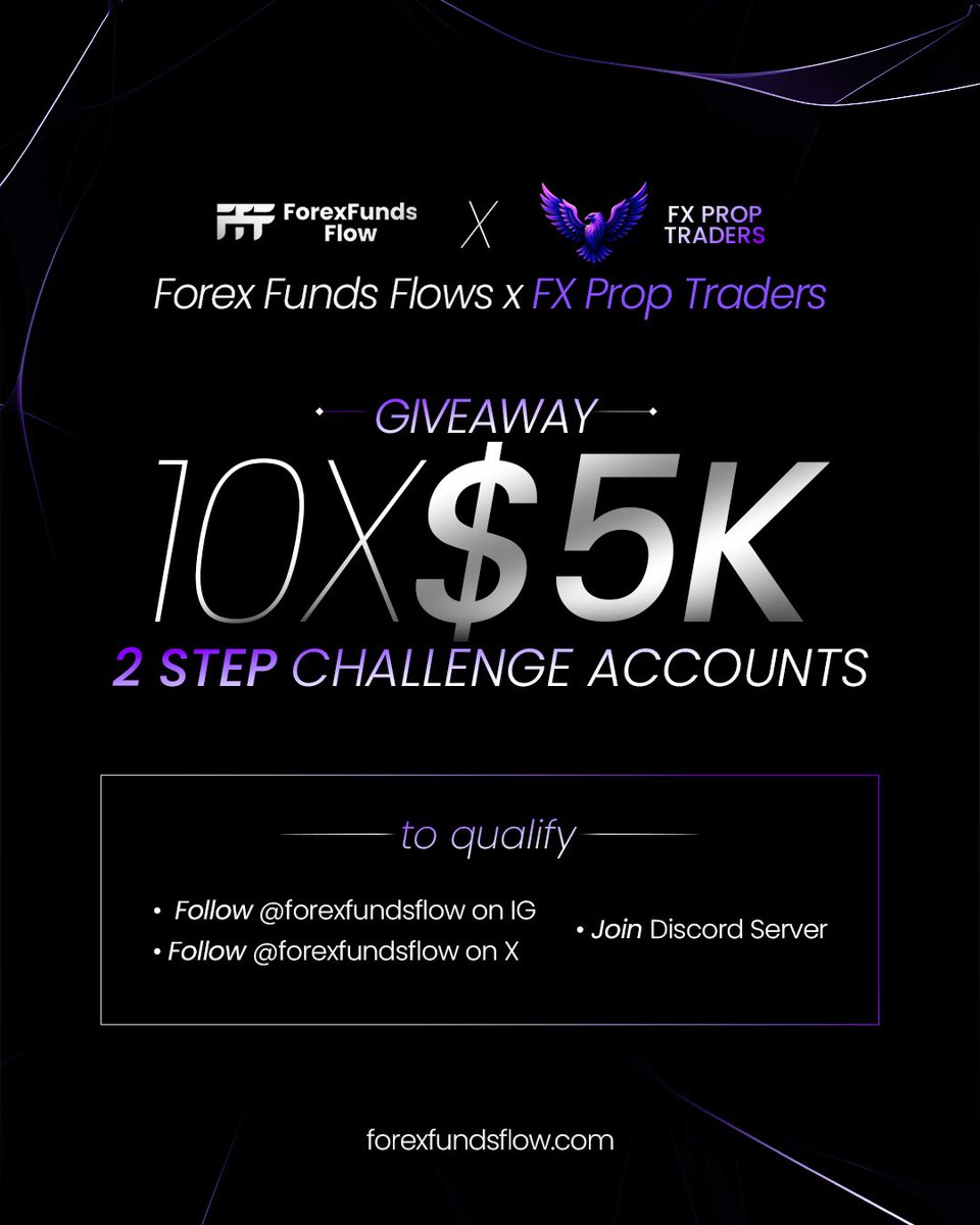 The Forex Trader (@theforextraderz) on Twitter photo ๐จ10X$5,000 FUNDED GIVEAWAY๐จ
Steps To Participate -
1. Follow - <a href="/TheForexTraderz/">The Forex Trader</a> <a href="/forexfundsflow/">FFF โข ForexFundsFlow</a> <a href="/kaitofxfpt/">KAITO FX ๐ฎ๐ณ</a> <a href="/Ayushcmofpt/">Ayush.CMO</a> <a href="/BrookBhai/">BrookBhai</a>
2. Join Discord - discord.gg/fG3QznsXQE
3. Like, Repost & Tag 3 Friends.
4. Engage with the Tagged Post โฌ๏ธ
x.com/theforextraderโฆ ๐จ10X$5,000 FUNDED GIVEAWAY๐จ
Steps To Participate -
1. Follow - <a href="/TheForexTraderz/">The Forex Trader</a> <a href="/forexfundsflow/">FFF โข ForexFundsFlow</a> <a href="/kaitofxfpt/">KAITO FX ๐ฎ๐ณ</a> <a href="/Ayushcmofpt/">Ayush.CMO</a> <a href="/BrookBhai/">BrookBhai</a>
2. Join Discord - discord.gg/fG3QznsXQE
3. Like, Repost & Tag 3 Friends.
4. Engage with the Tagged Post โฌ๏ธ
x.com/theforextraderโฆ