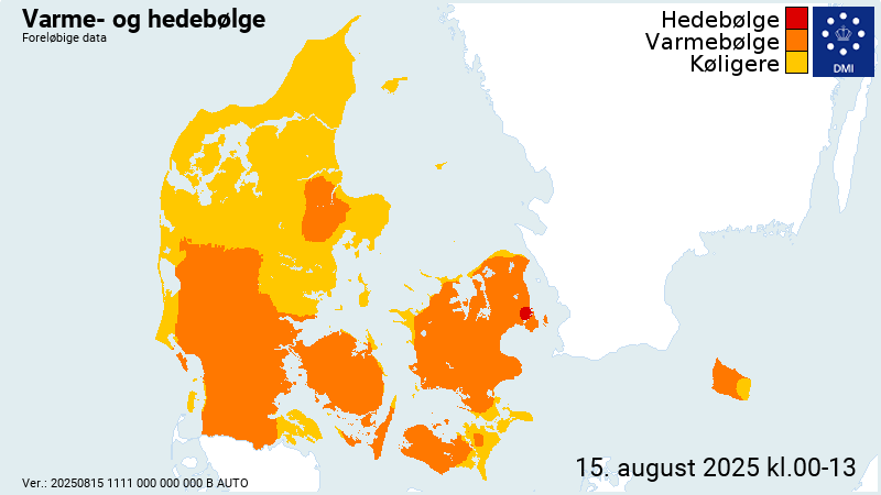 Seltene landesweite Hitzewelle in Dänemark Mitte August registriert