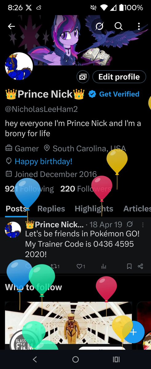 NicholasLeeHam2's tweet photo. I'm being attacked by the balloons it's my birthday today https://t.co/RACGG2GtEe