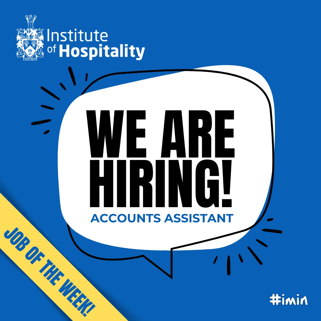 IoH_Online's tweet image. We are hiring! 
We are looking for an Accounts Assistant to join our vibrant, diverse team at the Institute of Hospitality.
Follow the link below to find out more and apply!
instituteofhospitality.org/about-us/lates…
#imin #JobVacancy #WorkWithUs #IoH #InstituteofHospitality