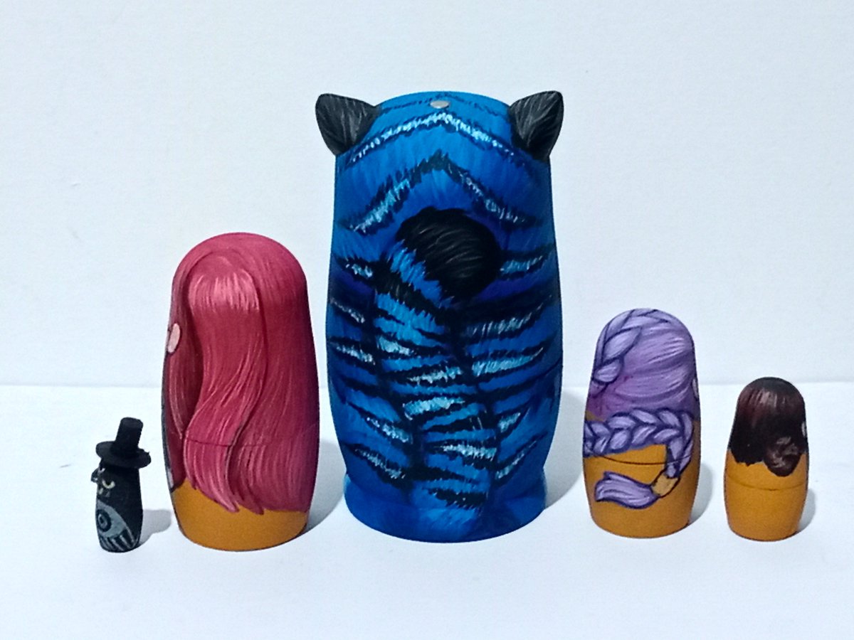 MontyR107's tweet photo. OOAK Matryoshka doll
K-pop Demon Hunters

#Barnaby #matryoshkadoll #nestingdolls #kpopdemonhunters #derpytiger #ooakart #Golden https://t.co/qfIatgYOgq