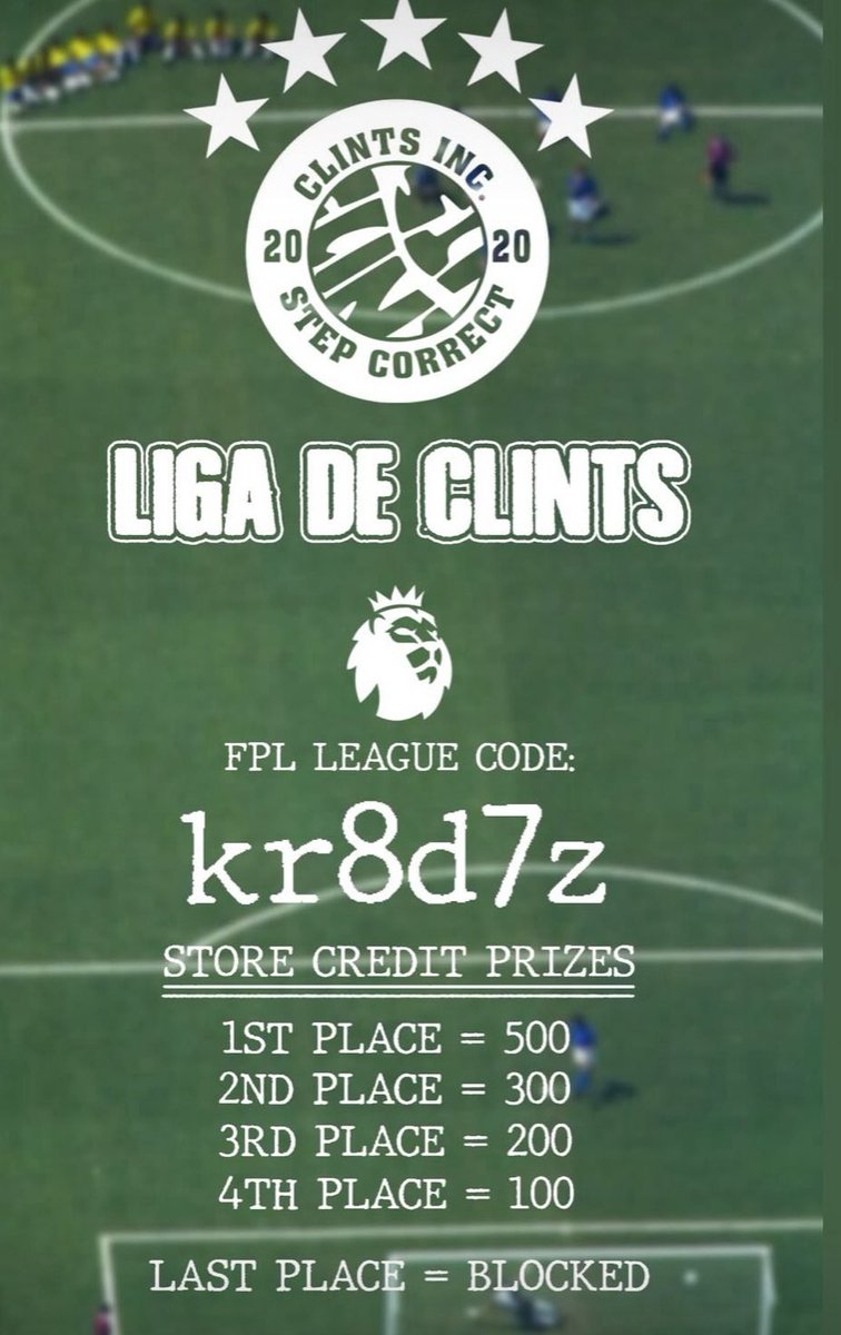 Join my Clint’s league. Prizes deyaaaa.