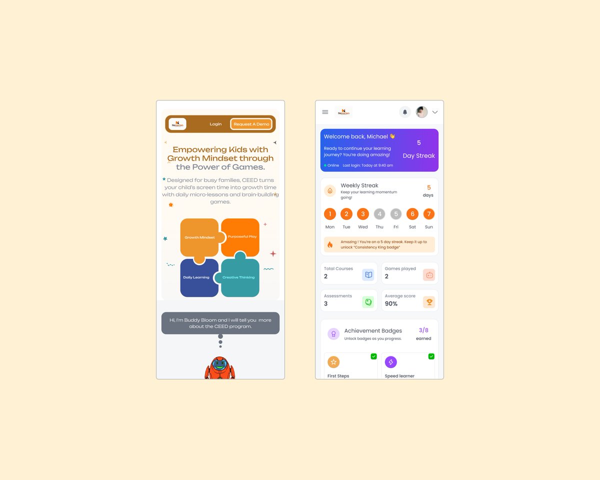 sanyo_mor's tweet image. In May, I landed my first paid UI/UX client.
The project was a playful kids’ website that teaches mindset through games. ✨
From sketches to final screens, every step taught me something new about design and collaboration.
Here’s a peek at the results. 🚀
#UIUXDesigner