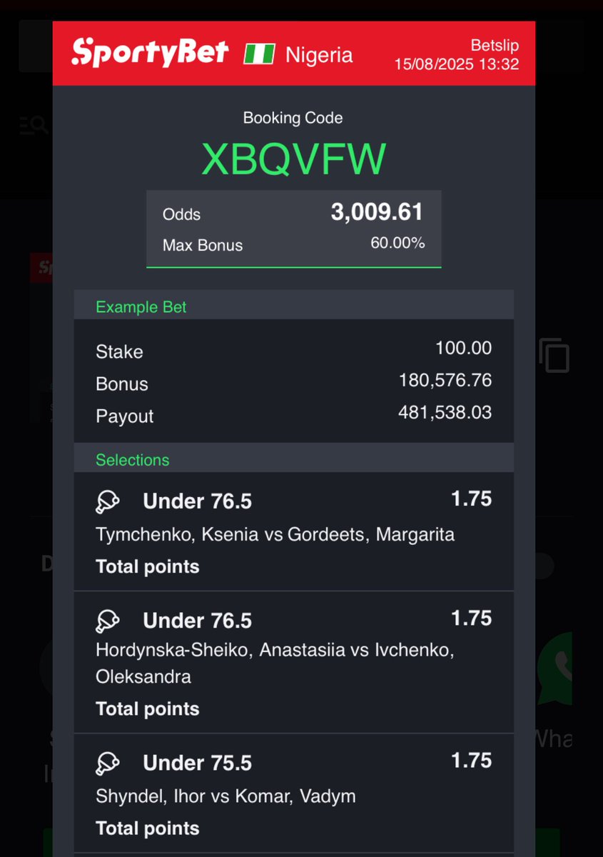 LUBBMS , V5P5NK 🏓🏓

Don’t play alone , REPOST 💯

Join my telegram channel t.me/Megaodds_Edits