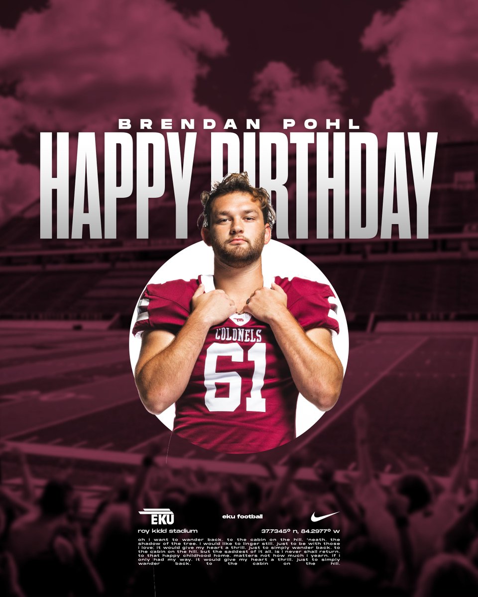 EKU Football (@ekufootball) on Twitter photo Wishing Kevin Ford (<a href="/kevo2x__/">Kevin Ford</a>) and Brendan Pohl (<a href="/brendan_pohl/">Brendan Pohl</a>) very happy birthdays today! ππ
#E2W | #MatterOfPride Wishing Kevin Ford (<a href="/kevo2x__/">Kevin Ford</a>) and Brendan Pohl (<a href="/brendan_pohl/">Brendan Pohl</a>) very happy birthdays today! ππ
#E2W | #MatterOfPride
