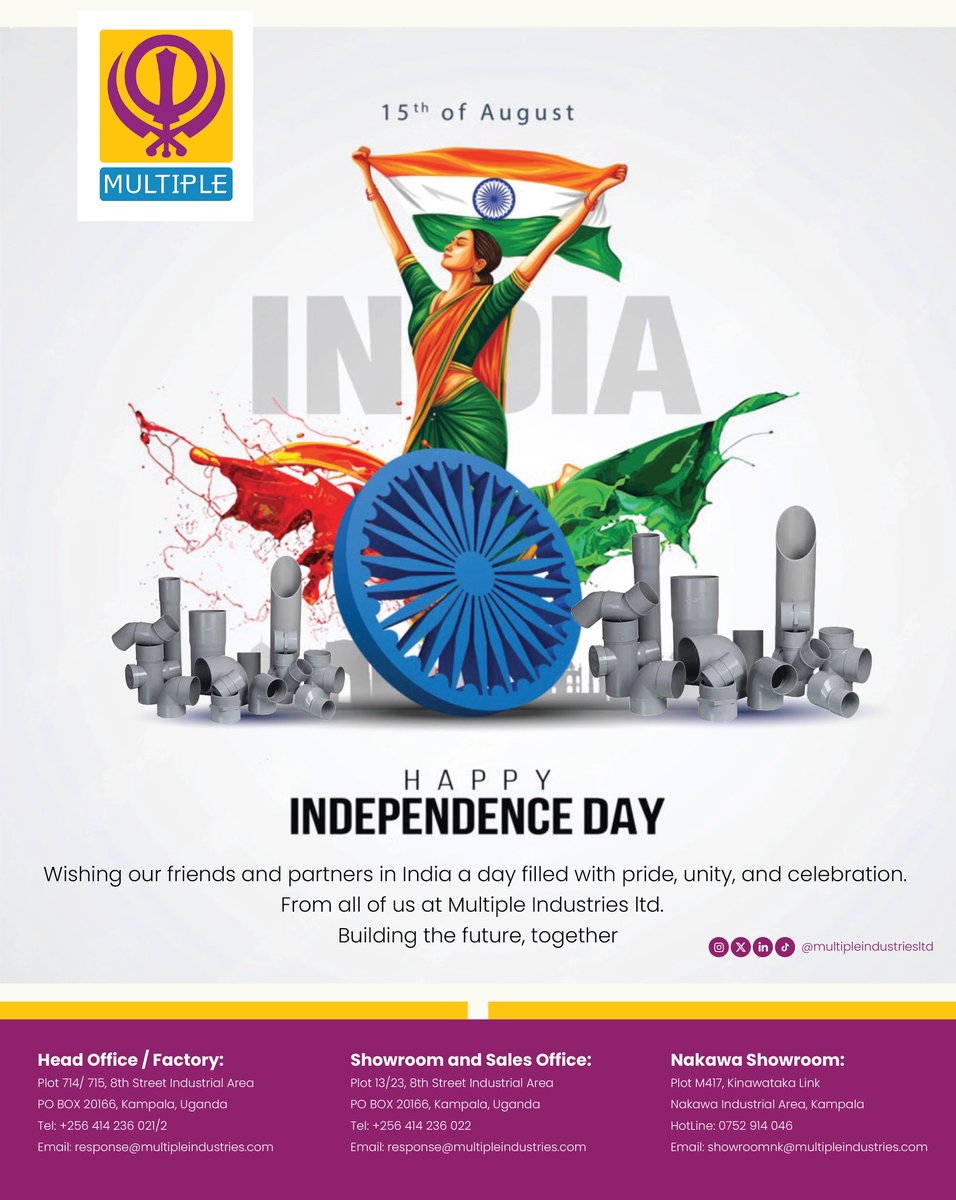 MultipleIndust's tweet photo. Here’s to building a brighter future together.

#IndependenceDay #indiaindependenceday2025 #multipleindustriesltd #buildingmaterialsupplier #buildingmaterialsyoucantrust https://t.co/TgSCoCOXgO
