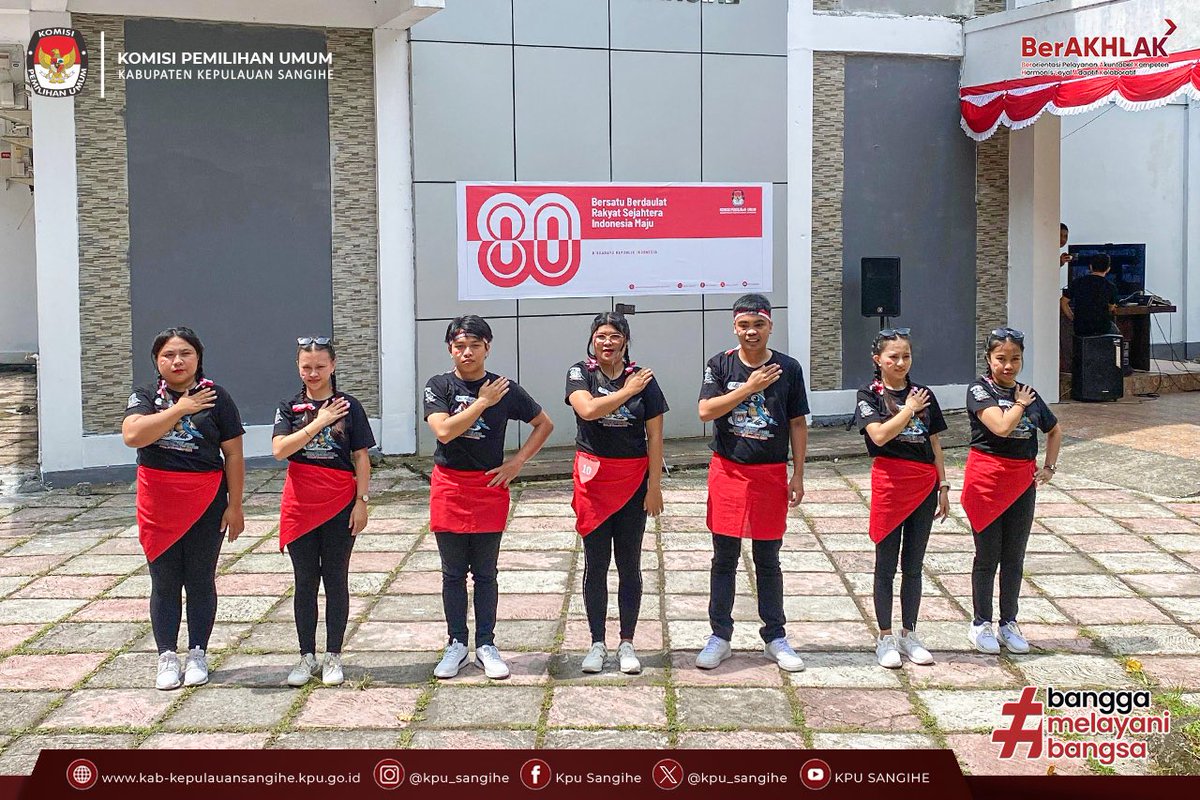 kpu_sangihe's tweet photo. #TemanPemilih, Dalam rangka memeriahkan HUT RI ke-80 Tahun, KPU Sangihe turut berpartisipasi pada ajang Lomba Line Dance yang diselenggarakan oleh KPU Provinsi Sulawesi Utara, Jumat (15/8/2025).

Selengkapnya...
https://t.co/atUs9jnGWP

#KPUMelayani #SemarakHUT80RI #KPUSangihe https://t.co/Q2TAkcgLCw