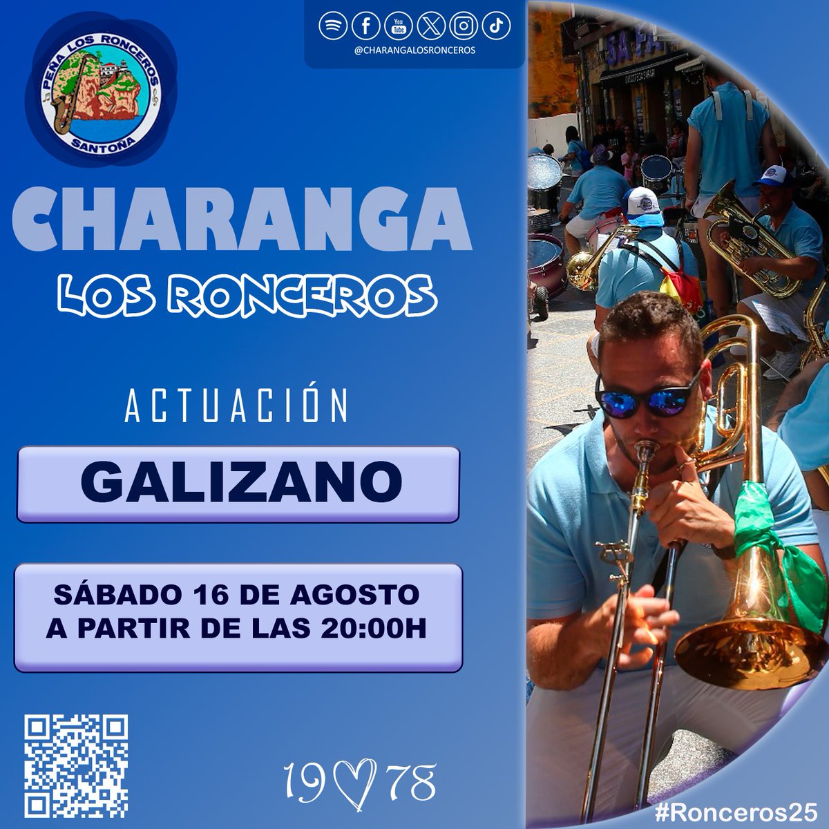 QUERÉIS MÁS FIESTAAAA???🕺💃🎺🎷

Mañana sábado 16 de agosto nos vamos a #Galizano. Allí nos vemos!! 🥁🥁🥁

🗓16 DE AGOSTO 
🕐A PARTIR DE LAS 20:00H
📍 GALIZANO🎉

Si tenéis ganas de fiesta, no os lo podéis perder.
Nosotros estamos preparados... y vosotros???