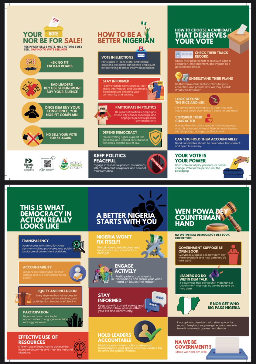 These flyers are available for print. One is in pidgin and the other in English. You can print front and back or separately. Don’t use this screenshot, download the original printable file from drive.google.com/drive/folders/…