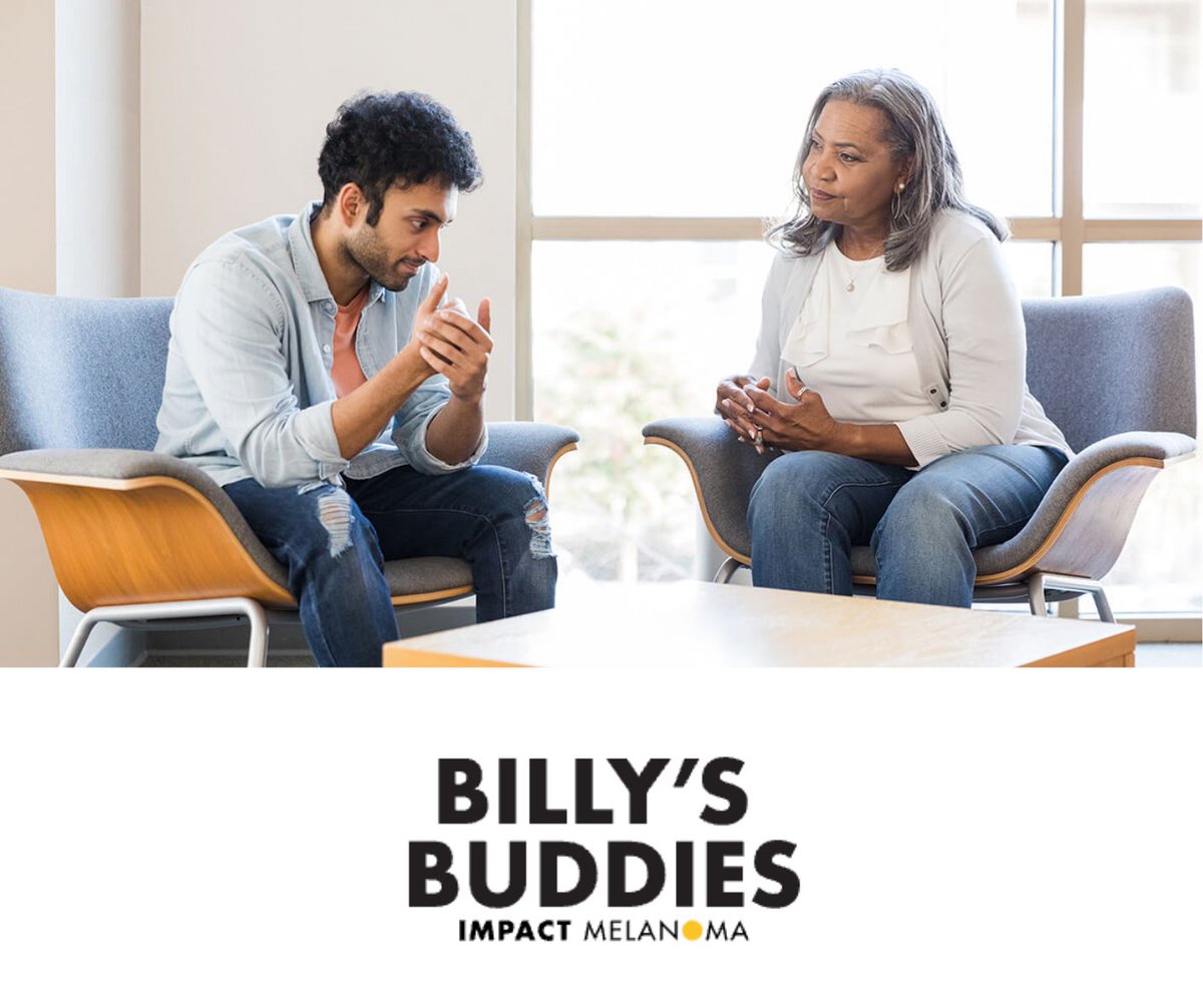 No one should face melanoma alone. 💛

Billy’s Buddies connects patients &amp; caregivers with trained volunteers who’ve been there. Compassion. Support. Hope.

🔗 Learn more or request a buddy: impactmelanoma.org/get-support/#s… 

#MelanomaSupport #IMPACTMelanoma