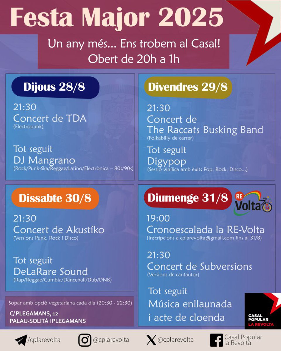 Bona tarda casaler@s!!!!

Ja esteu preparades per a la Festa Major? Nosaltres sí, comença el compte enrere!!!