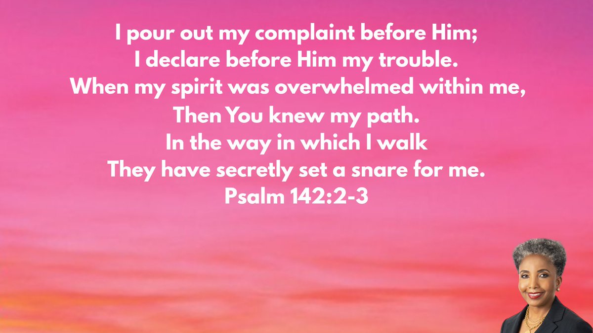 Carol Swain Enterprises, LLC (@carolmswain) on Twitter photo Be honest with God! He is big enough to handle what is on your heart. Take it all to Him.
Psalm 142:2-3 Be honest with God! He is big enough to handle what is on your heart. Take it all to Him.
Psalm 142:2-3