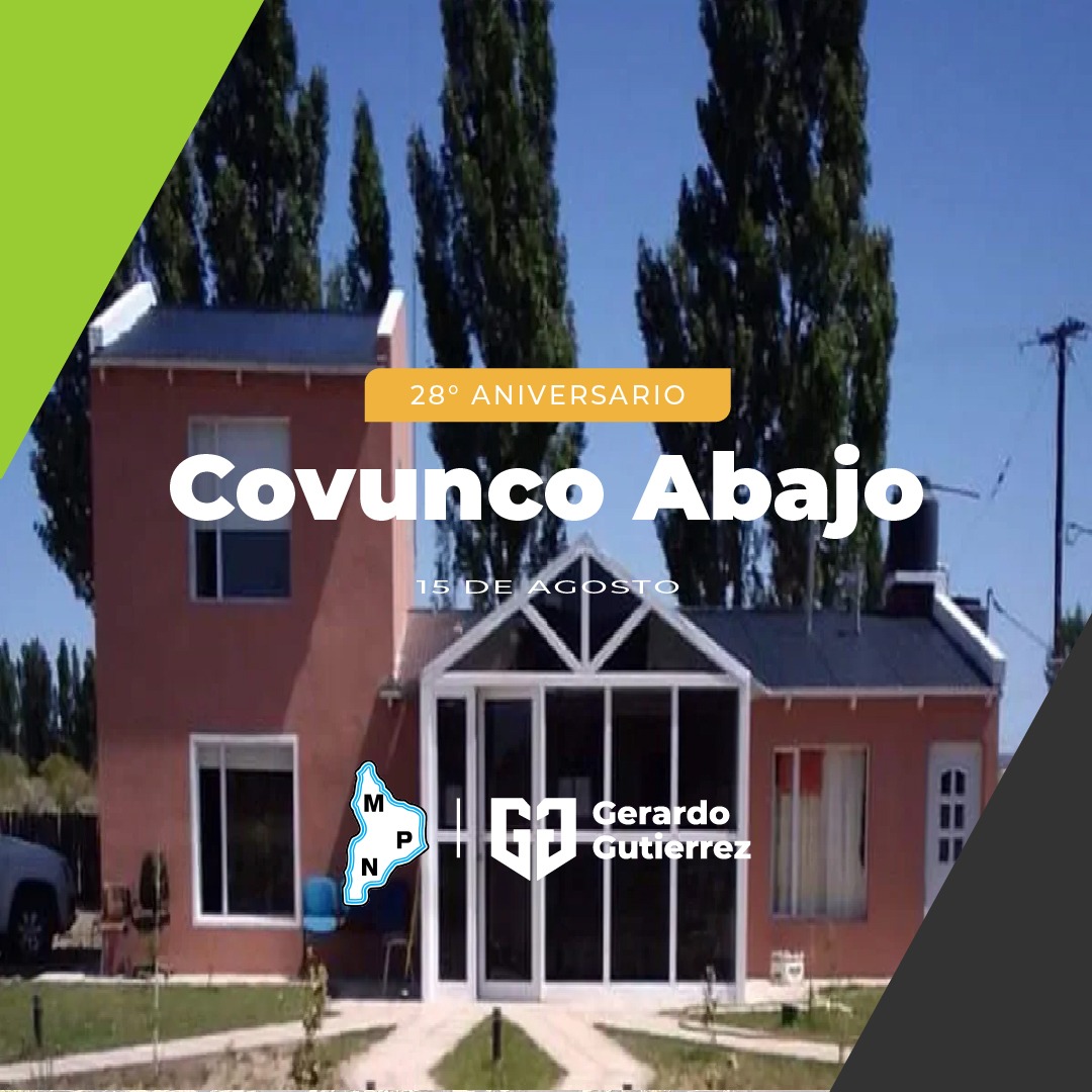 ¡#BuenViernes!🙌
Hoy saludo con especial afecto a las vecinas y vecinos de #CovuncoAbajo y #LosCatutos que cumplen 28 jóvenes años.🎂
¡Felicidades!🙌