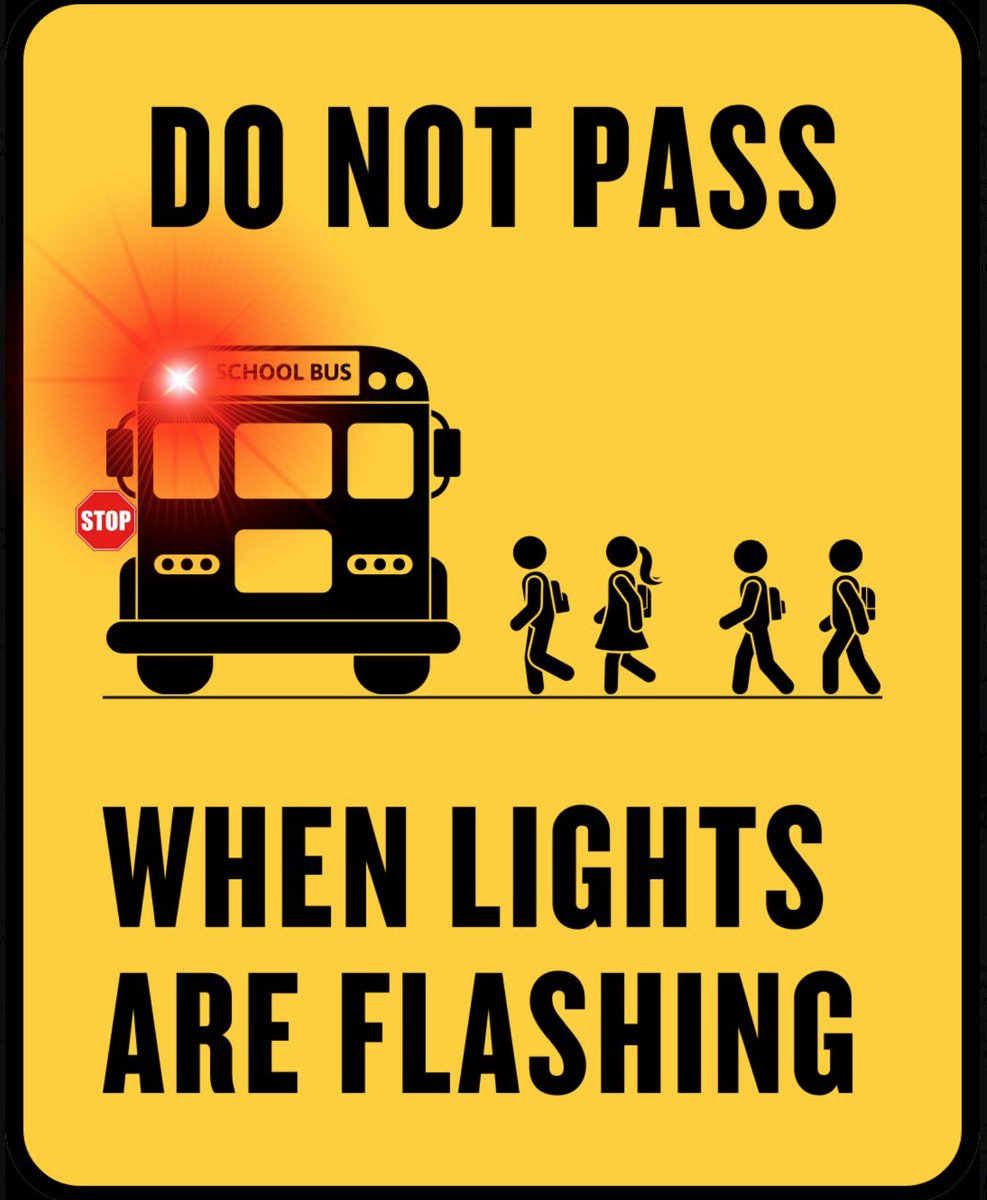 Conductores: seguir esta ⬇️ es fundamental para la seguridad de nuestros hijos. 🛑🚍

Es la ley en los 50 estados.