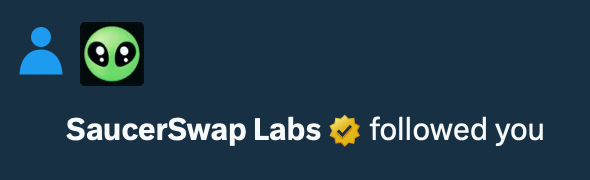 New gib follower of the week is <a href="/SaucerSwapLabs/">SaucerSwap Labs</a> 

SaucerSwap is the leading DEX on Hedera

Keep a look out for upcoming news regarding $gib and SaucerSwap!

༼ つ ◕_◕ ༽つ🛸🧪
