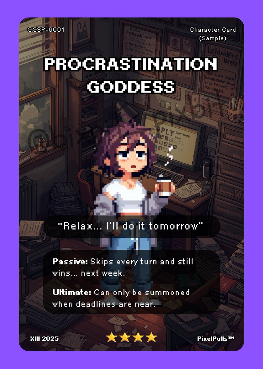 bixpit_pixbit's tweet image. wdy guys think? feedbacks and suggestions are very much welcome

#cardshop #digitalarts #Pixel #EntrepreneurMindset #startup #humor #cats