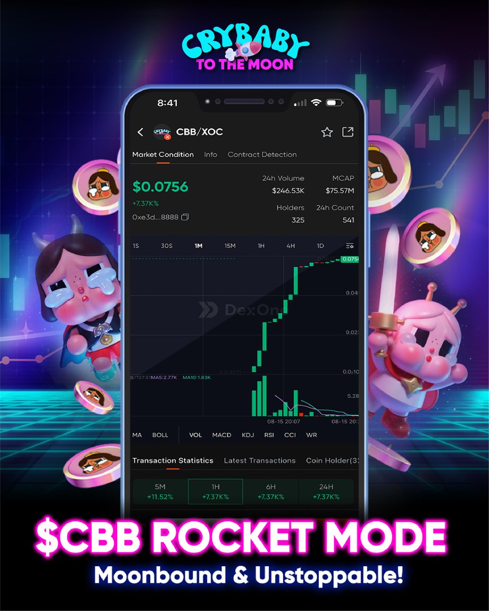 Crybaby2TheMoon's tweet photo. Engines blazing, price climbing — $CBB is in full rocket mode! 🚀 The Moon isn’t the limit… it’s just the first stop 🌌
#CBB #RocketMode #Moonbound #Moonshot #CrybabyDAO #CryptoLaunch #ToTheMoon #MemeCoin #DEXLaunch #LiveNow https://t.co/3X4bIb5Elx