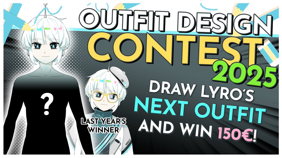 ✨LYRO OUTFIT DESIGN CONTEST 2025 ✨
First place design will be made into my next outfit + you get some cash prizes! 
🥇1st Place: 150€
🥈2nd Place: 70€
🥉3rd Place: 30€
+ 1 random winner for each theme: 15€
⚠ READ ALL THE RULES IN REPLY ⚠
 #lyrofashion2025
