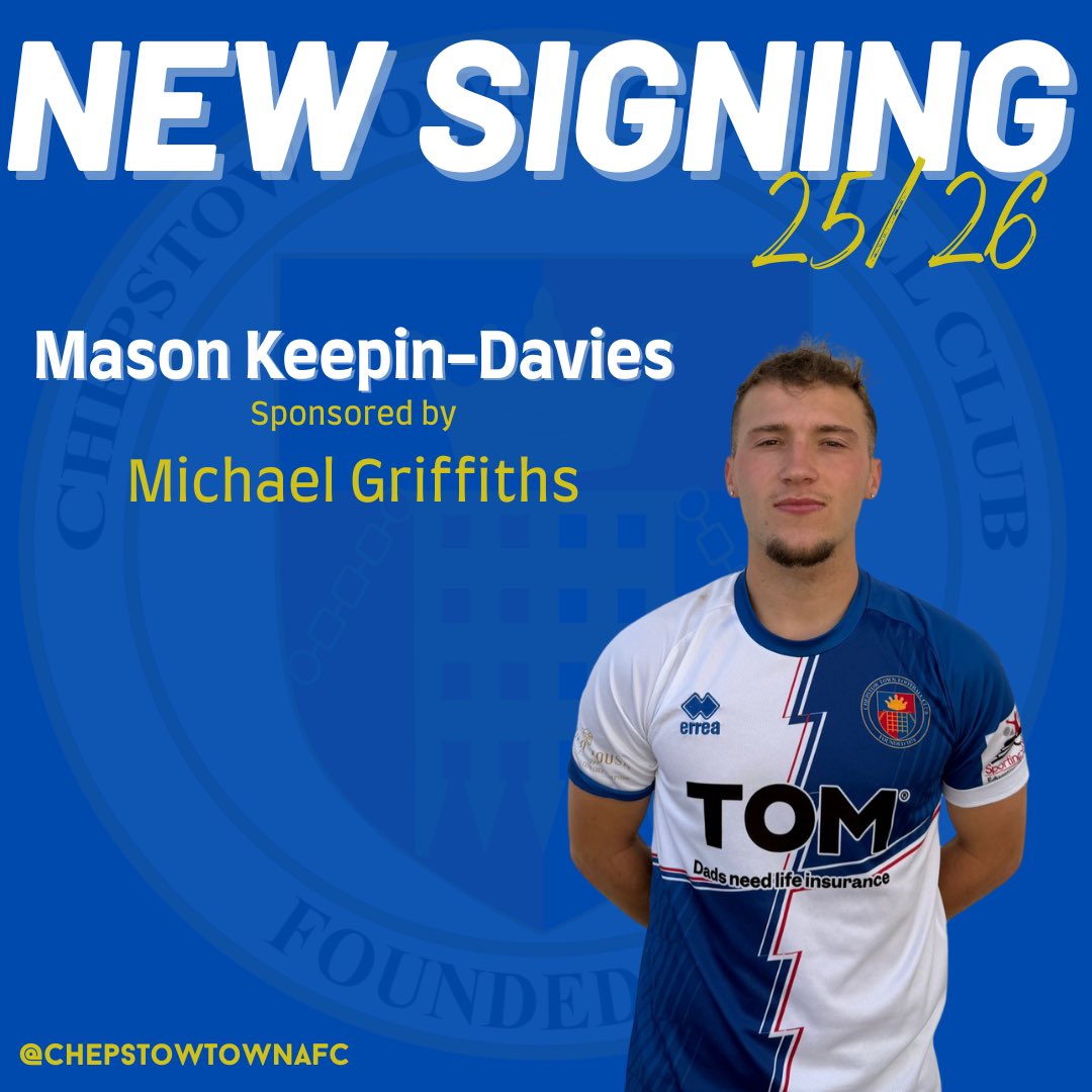 🔵 KEEPIN-DAVIES SIGNS 🔵

Mason joins us from Goytre, bringing energy and real quality to the side. He’s already off the mark — netting a 93rd-minute equaliser from the spot on his debut.

Thank you to Michael Griffiths for sponsoring Mason for the season. ⚽️