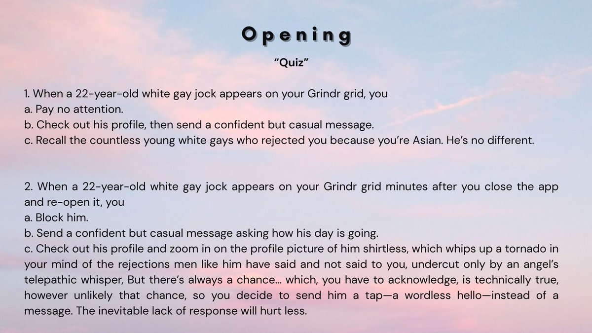 Hey #QueerPit! Enter HOUSE OF MIRRORS, a collection of hermit crab essays--stories in the forms of other writing like a teen mag quiz or newspaper--about the gay Asian experience. 

It's about growing up in an immigrant family and the search for love &amp; belonging.🧡

#a #lf #cnf