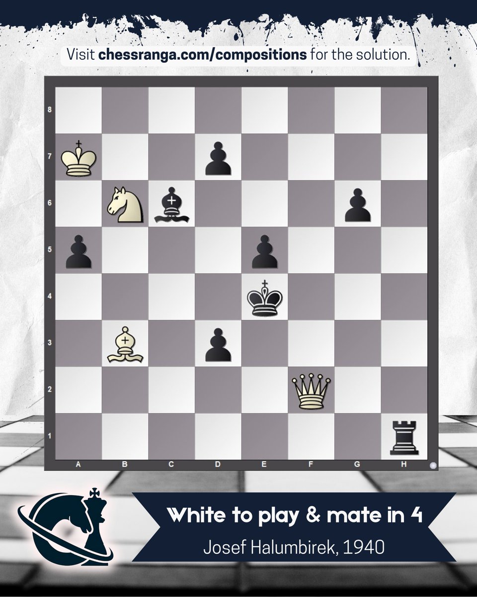 ChessRanga64's tweet image. A certain piece in this position is overloaded. Which one? How do you exploit it? 😎

Have you found the solution? Compare it with our detailed breakdown: chessranga.com/compositions/6…

#chess #chessbaseindia #chessranga #chessproblem #solving #composition