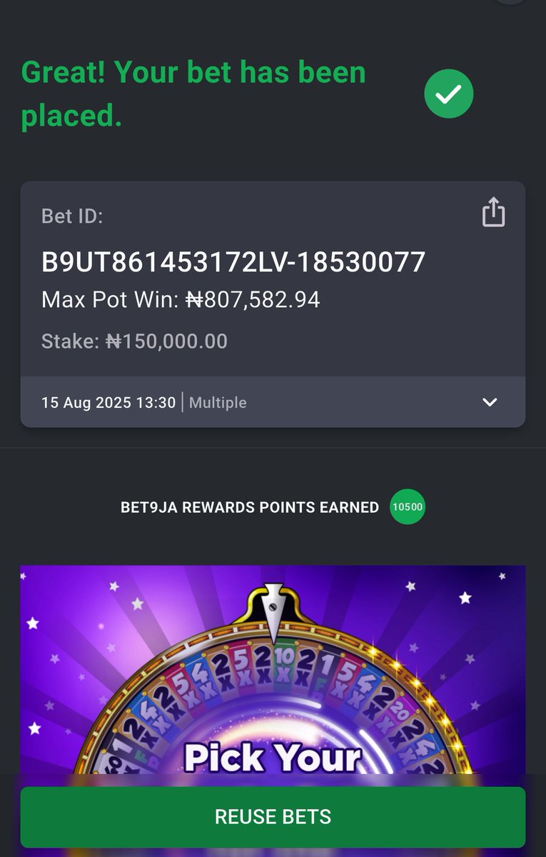 GREEN DRAGON π²π (@brightutd) on Twitter photo Booking codes on Bet9ja #Bet9jaCode 
5.3 odds π 3B2NRWC
2 odds π 3B2PP33
2.1 odds π 3B2QHJS
6.9 odds π 3B2QPQF
5.8 odds π 3B2QVYP
Stake with what you can afford to lose. 
Goodluck Booking codes on Bet9ja #Bet9jaCode 
5.3 odds π 3B2NRWC
2 odds π 3B2PP33
2.1 odds π 3B2QHJS
6.9 odds π 3B2QPQF
5.8 odds π 3B2QVYP
Stake with what you can afford to lose. 
Goodluck