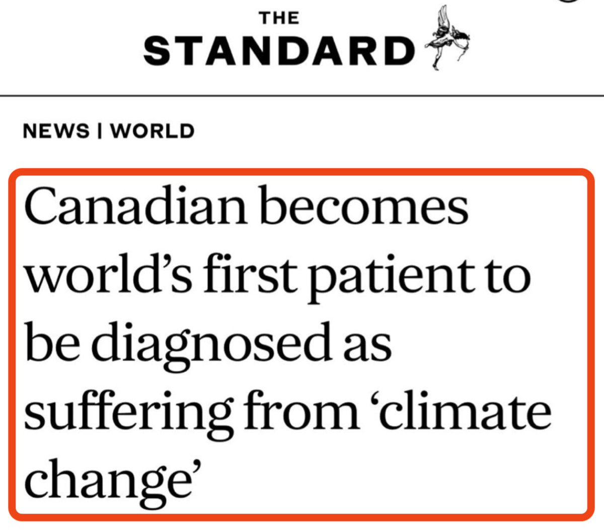 🚨 BREAKING: Canadian patient officially diagnosed with 'climate change'—yes, the weather is now a medical condition! 😆 

Clown world 🤡