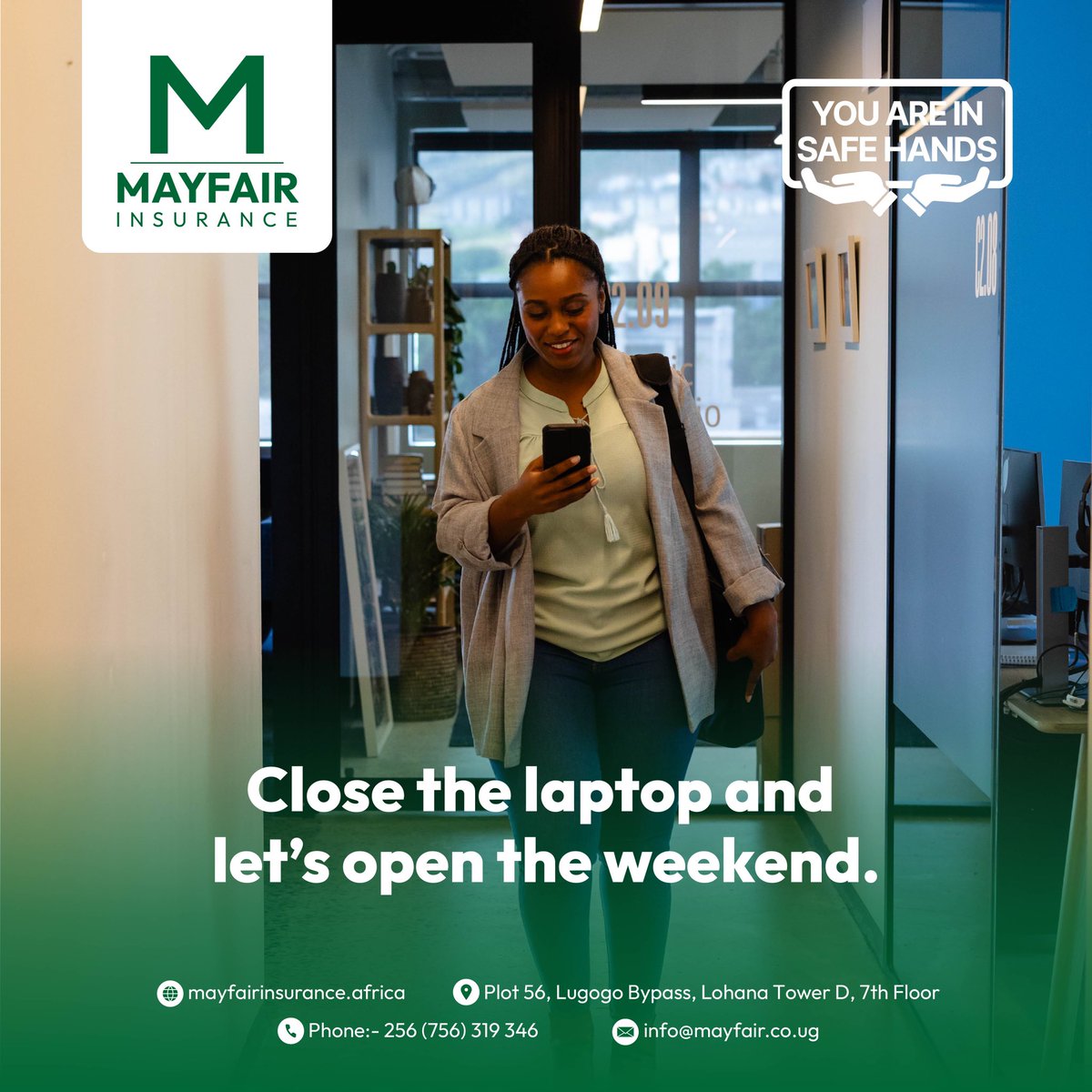 MayfairUGLTD's tweet photo. It’s that day of the week. 🤩

Time to wind down and kickoff the weekend vibes. 🎉

#YouAreInSafeHands https://t.co/vEHOJ9bs6d