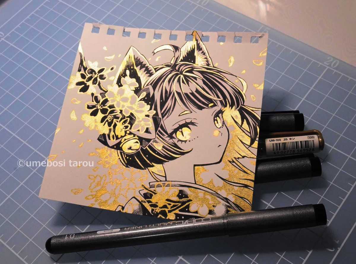 #お気に入りの絵は何度再掲しても良い
♡｡+✧💛🖤✧+*♡