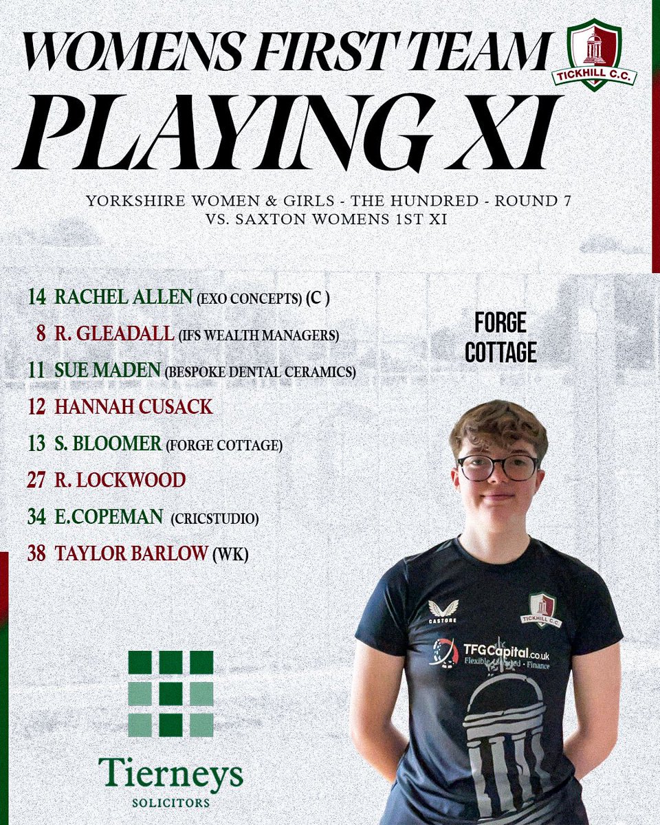 ♥️ Weekend Team News 💚

Saturday 16th August

1st Team - Away at <a href="/DoncasterTownCC/">DTCC</a> 

2nd Team - Home vs. Doncaster Town

Sunday 17th August

Panthers - Away at <a href="/millhouseswkscc/">Millhouses Works CC</a>  - Super 8’s Final

Women’s 1st Team - Away at <a href="/SaxtonCC/">Saxton CC</a>