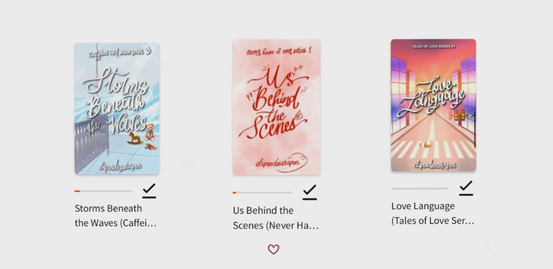 you're doing great eli, just continue writing stories you personally wanted to read, not to please everyone. you'll be there, someday. <3

currently writing these three: