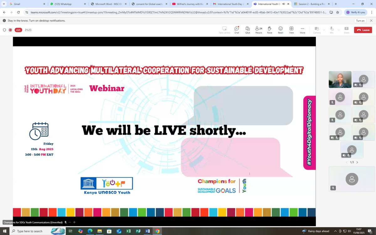 Happy international Youths Day 
<a href="/UnescoYouthKe/">UNESCO Youth Forum Kenya</a> 
#Youth4DigitalDiplomacy