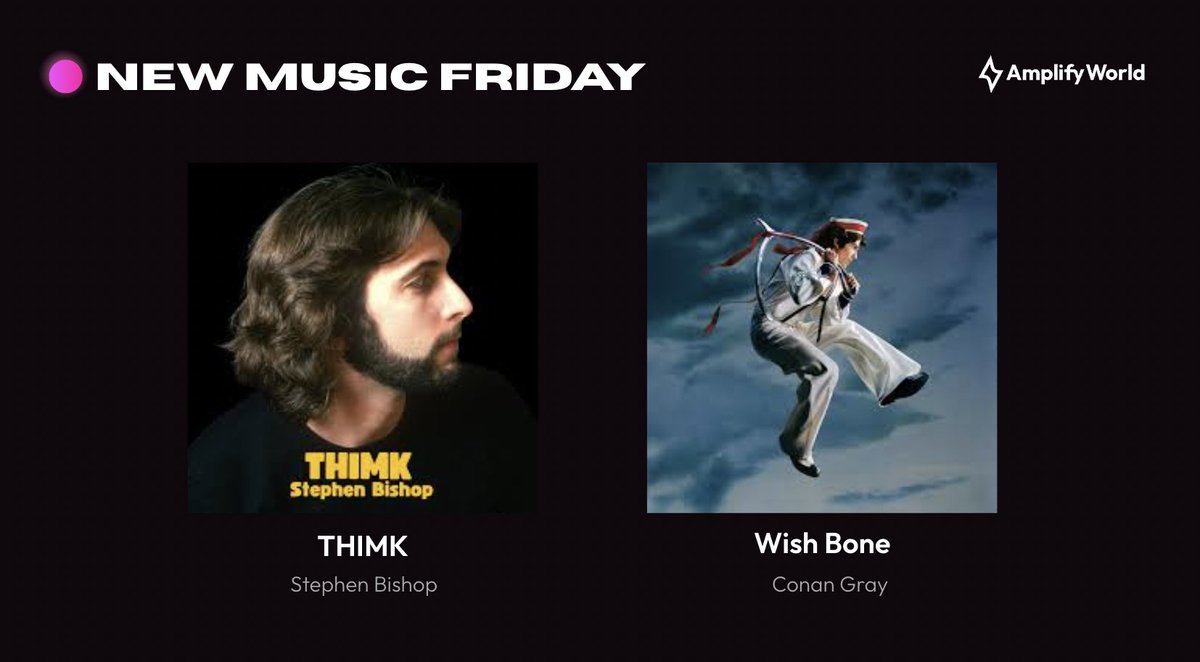 It's a BIG New Music Friday!

✨ THIMK - Stephen Bishop 
Releasing his 20th and final studio album, titled THIMK. This album will feature a host of guest artists, including Eric Clapton, Sting, Graham Nash, and many more. THIMK is described as a celebration of traditional pop
