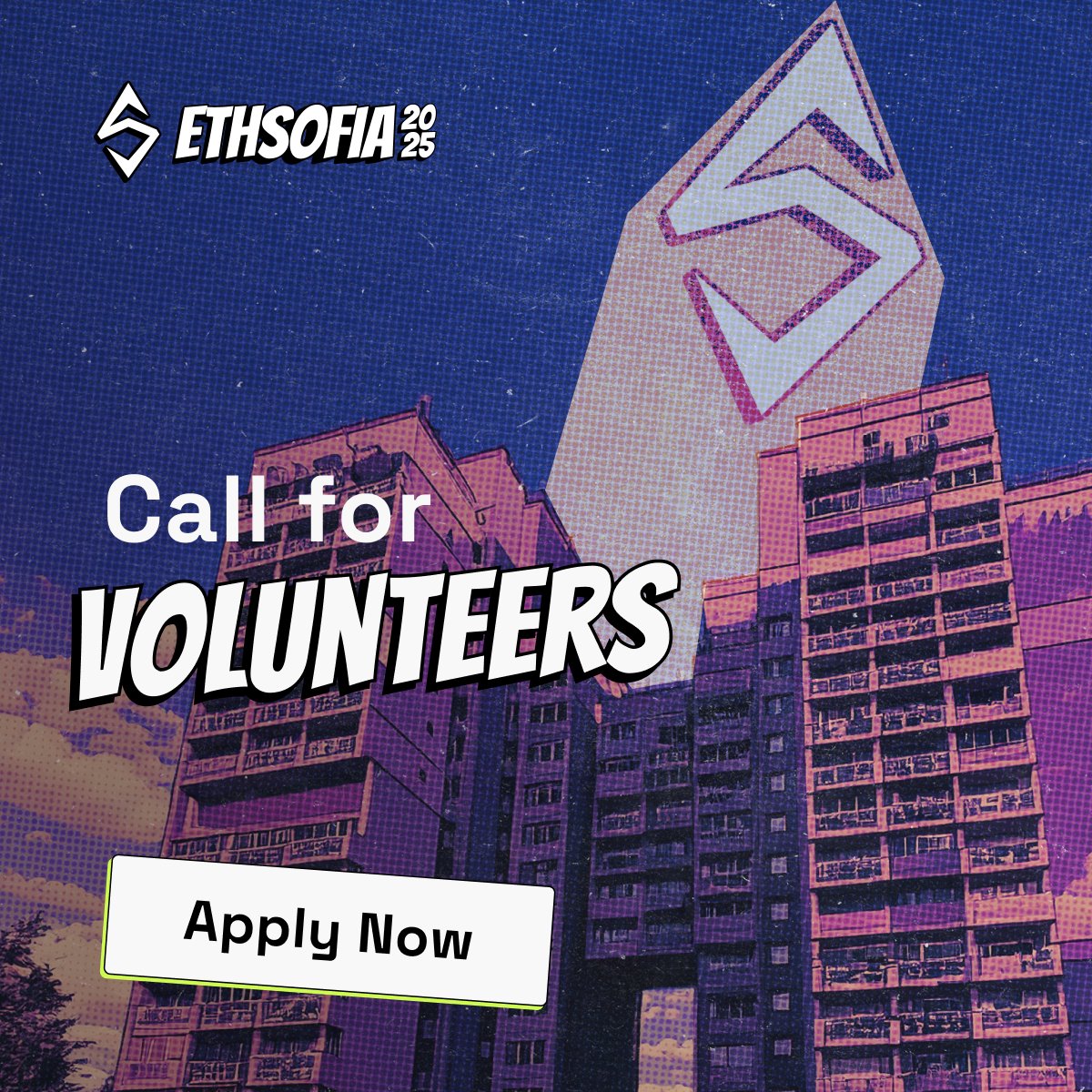 ETHSofiaBG's tweet photo. 🚀 Join our team and make Ethereum history with us!

We’re building an unforgettable Ethereum experience where builders, dreamers and degens unite and we want YOU in the crew ✨

Your mission, should you choose to accept it:

🛠 Run the show behind the scenes
🎤 Support speakers and workshops
🤝 Meet the brightest minds in Web3
🎉 Be at the heart of the ETHSofia magic

Apply here 👉 https://t.co/dfMWlAxDwC