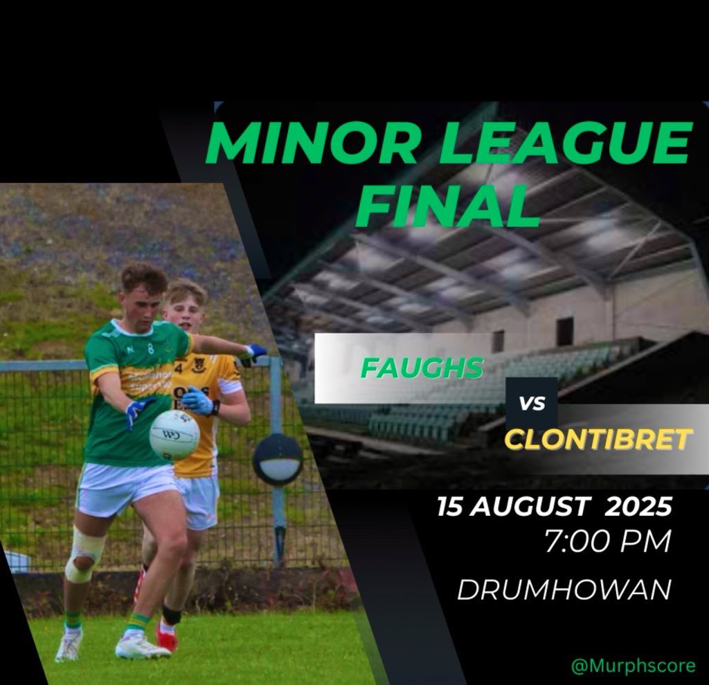 MurphScore's tweet photo. Reminder of the div 1 final tonight. Big crowd needed for the minors 💚💛. 
Scores ~ @BlayneyFaughs https://t.co/UeQ8wJskb9