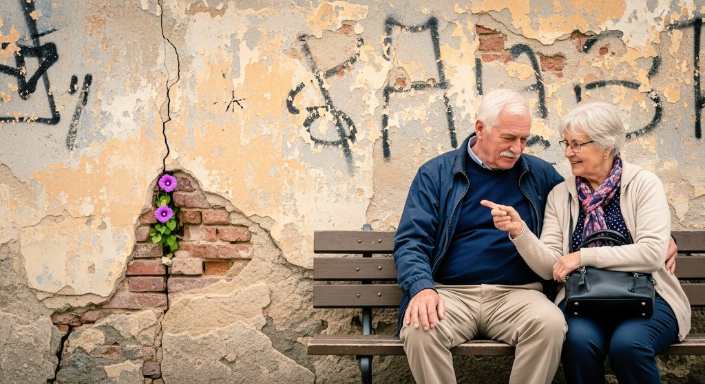 El amor no es ciego.
El amor ve todas las fallas, todas las grietas, y decide quedarse a regar las flores que crecen entre ellas.🍁🍂