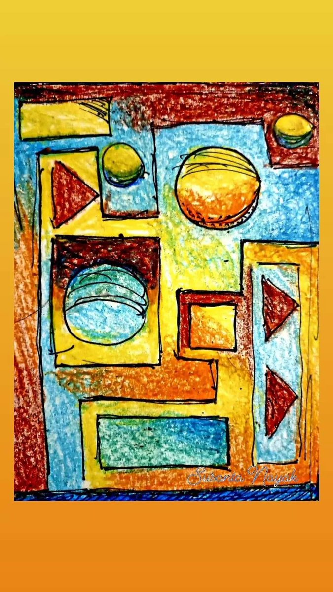 Rhythms of Art 
From where line starts lastly at the same point ends its journey
This is called everything moving around eachother #painting #art #artwork #Chhabiartgallery #chhabiartinstitution #newharizon