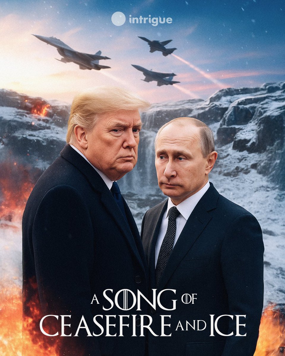 The Summit Beyond the Wall

In the far North, where the sky burns green, two rulers meet at the edge of the world — one crowned in deals, the other burdened by war. A map lies between as European leaders wait at the gates and Ukraine’s king stands outside, his fate forged in a