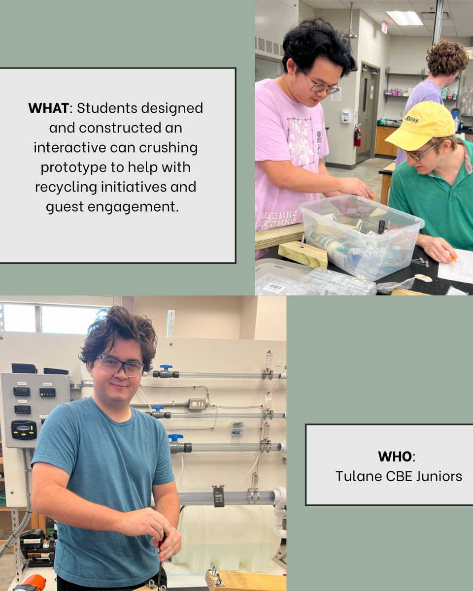 ♻️💥 Students built an interactive can-crushing prototype to boost recycling and guest engagement! Innovation meets sustainability — and it's making a difference. 👏 #StudentSpotlight #ServiceLearning #SustainabilityInAction