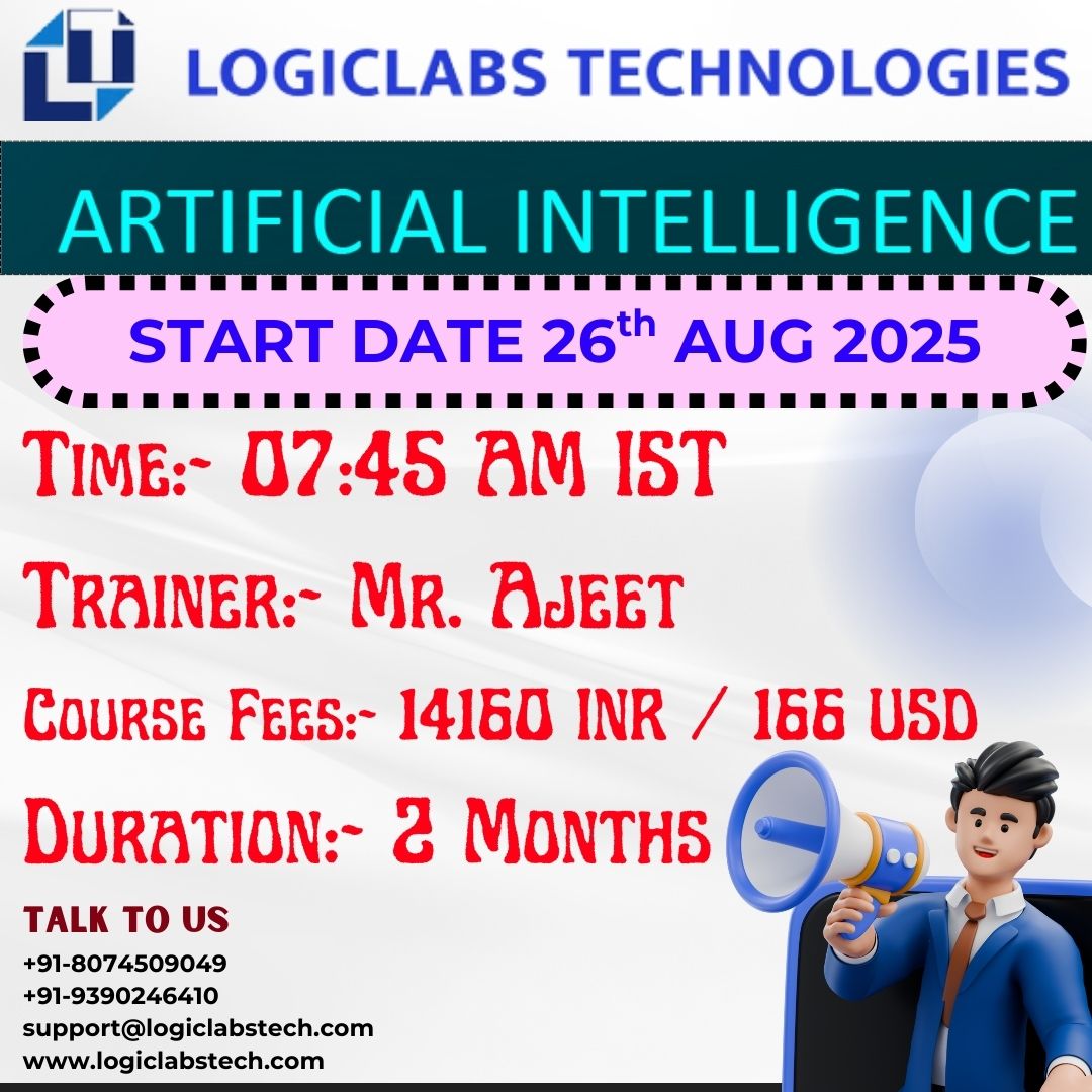 LogicLabsTech's tweet image. Zoom Registration Link:👇
zoom.us/webinar/regist…
Join WhatsApp Community:👇
chat.whatsapp.com/J4jpQVRMxHDEic…
Starts On Tuesday, 26th August 2025 at 07:45 AM,Trainer is Mr. Ajeet.