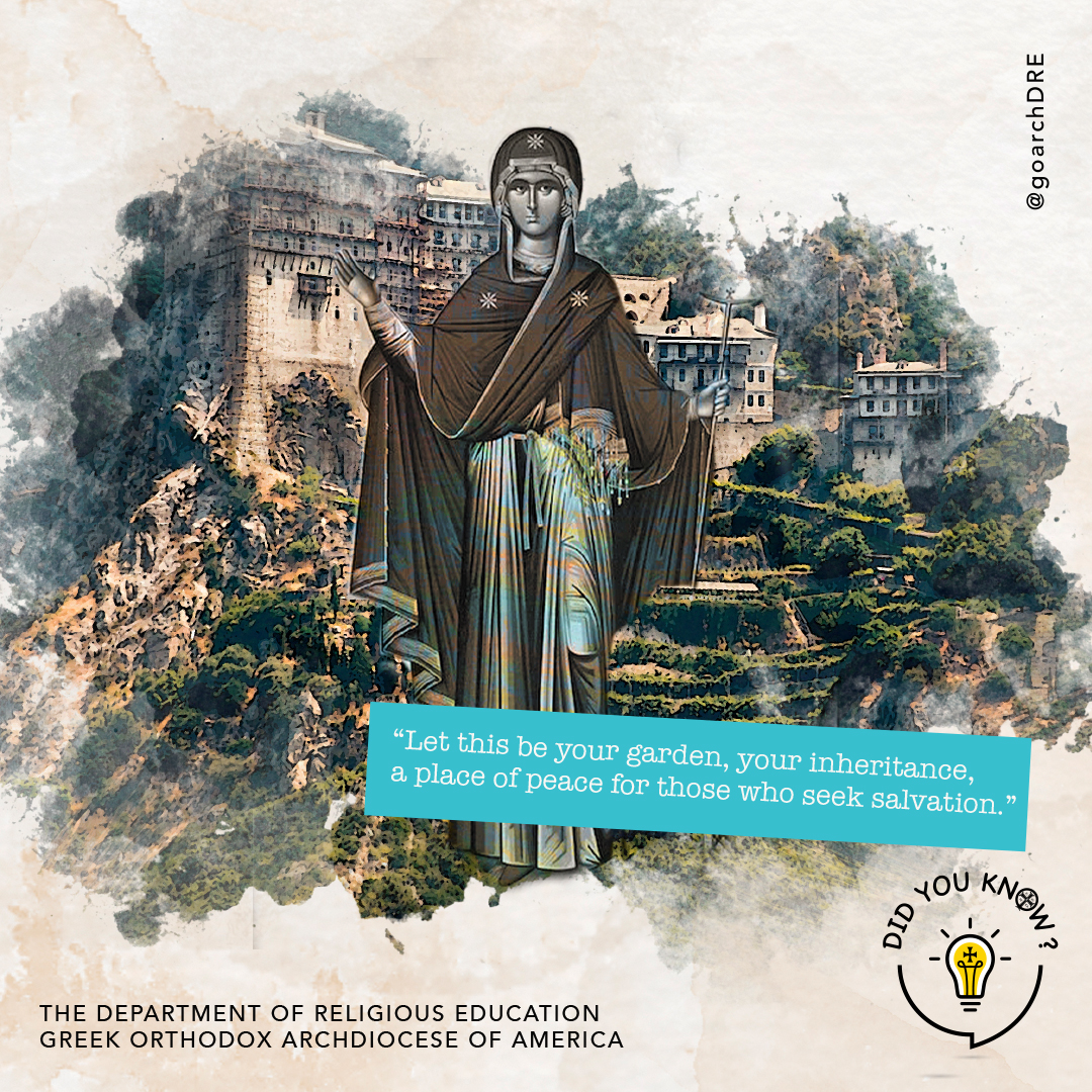 DRE | Department Religious Education (@goarchdre) on Twitter photo Did you know that Mount Athos is known as the Garden of the Panaghia?
Read more in our downloadable, shareable, printable DRE 1-pager: goarch.org/departments/re…
Have a question you want answered by Did You Know? DM or email us: religioused@goarch.org Did you know that Mount Athos is known as the Garden of the Panaghia?
Read more in our downloadable, shareable, printable DRE 1-pager: goarch.org/departments/re…
Have a question you want answered by Did You Know? DM or email us: religioused@goarch.org