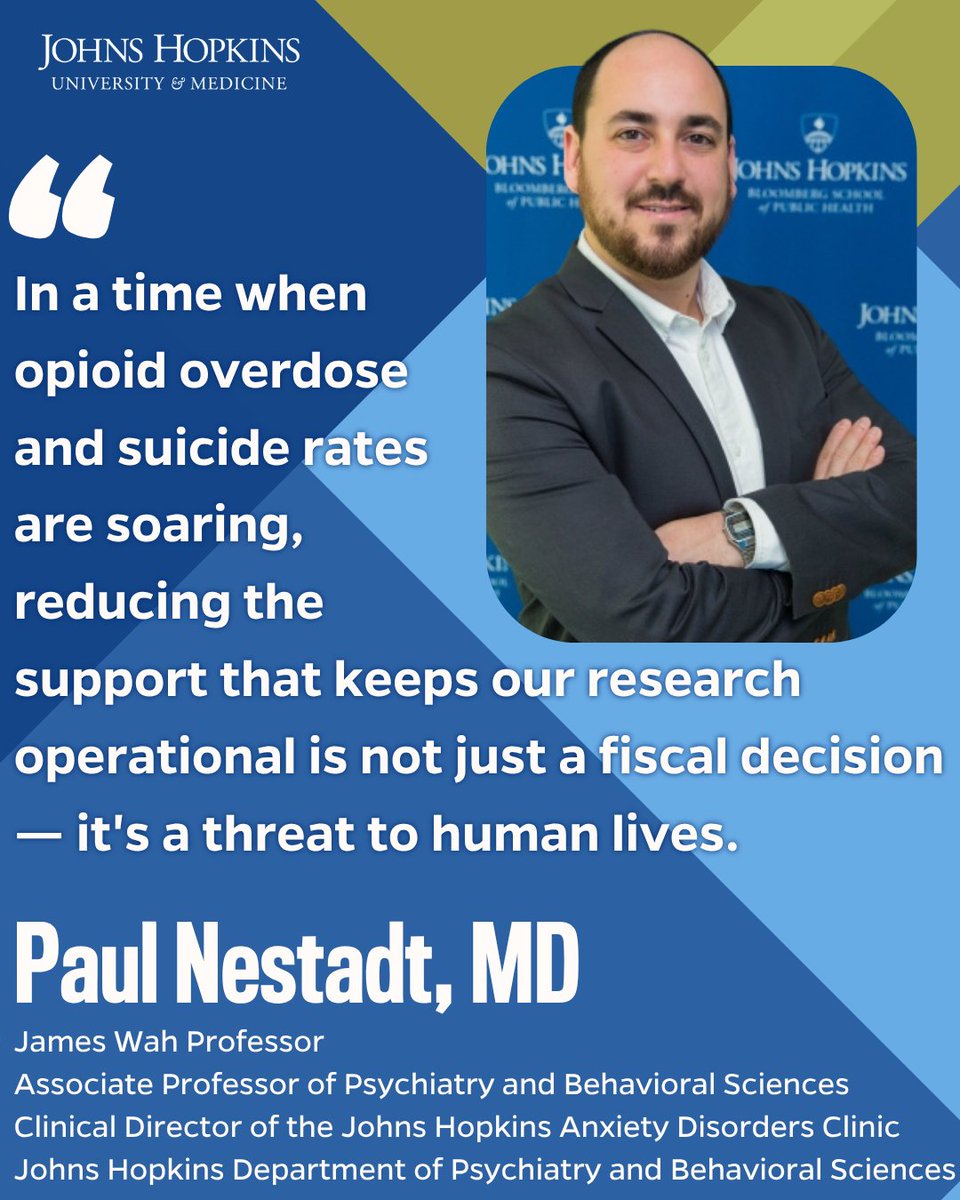 Paul Nestadt, a psychiatrist and professor at Johns Hopkins, is a leading researcher in suicide and its causes. Nestadt is interested in the role of practical factors, such as firearm access, in the risk of suicide death. #FacultyFriday

Read more: hub.jhu.edu/2025/02/17/pau…