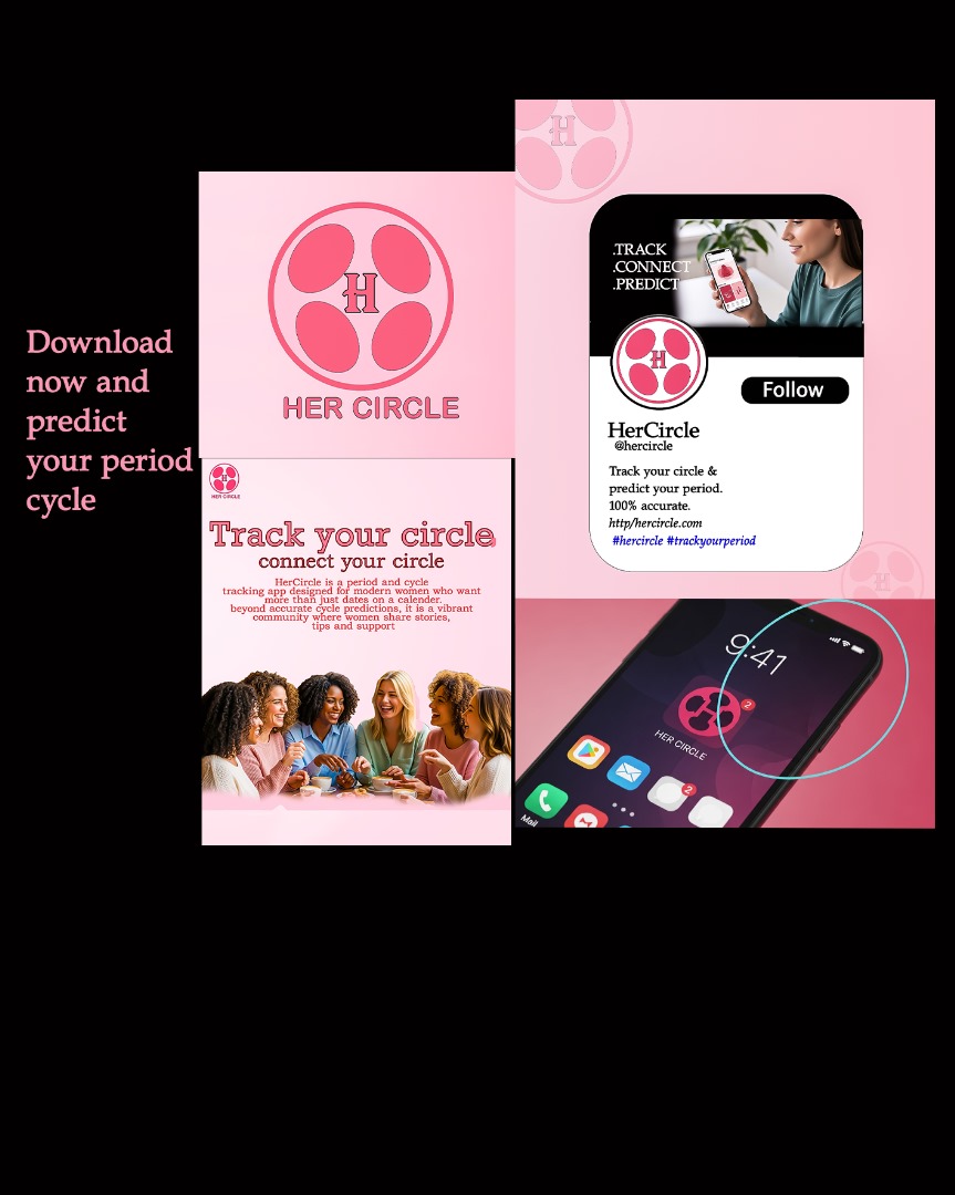 First time on this✨
My entry🩷
.
HerCircle is a period and cycle app that empower women with accurate ovulation cycle tracking and a supportive community where wellness, self-awareness, and authentic connections thrive.
<a href="/Rubysgraphics/">Ruby's graphics</a>