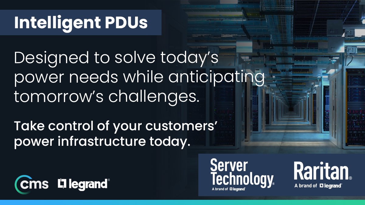 CMS Distribution (@cmsdistribution) on Twitter photo Intelligent PDUs from <a href="/Raritan/">Raritan, a brand of Legrand</a> and <a href="/ServerTechInc/">Server Technology, a brand of Legrand</a> are designed to solve today’s power needs while anticipating tomorrow’s challenges.
Shop Legrand Brands: eu1.hubs.ly/H0mnwJG0
#CMSDistribution #Raritan #ServerTechnology Intelligent PDUs from <a href="/Raritan/">Raritan, a brand of Legrand</a> and <a href="/ServerTechInc/">Server Technology, a brand of Legrand</a> are designed to solve today’s power needs while anticipating tomorrow’s challenges.
Shop Legrand Brands: eu1.hubs.ly/H0mnwJG0
#CMSDistribution #Raritan #ServerTechnology