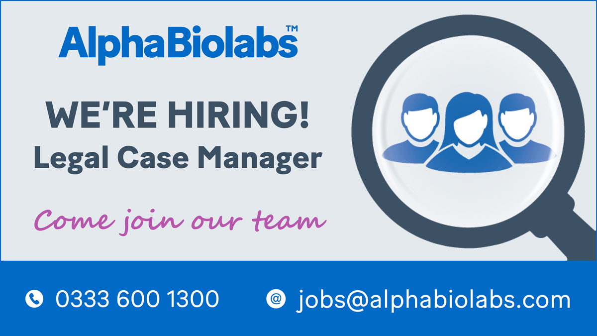 Legal Case Manager
 
We are an award-winning DNA, drug and alcohol testing services company, based in Warrington. We are going through an exciting period of growth and are therefore looking to recruit a Case Manager to support our important work with the legal sector. 

This role