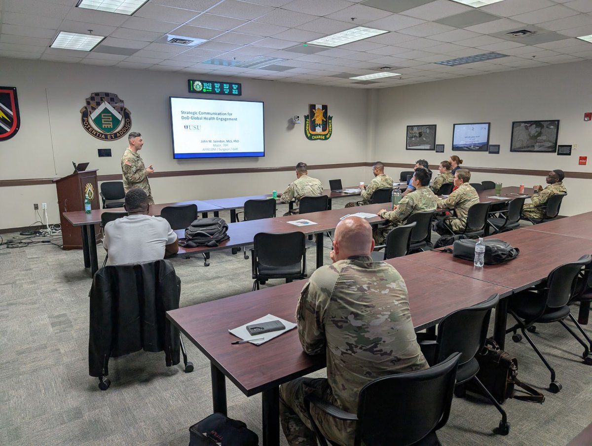 theCGHE's tweet photo. 📚 Preparing today for tomorrow’s missions.

USU CGHE delivered the FOGHE Course at Fort Bragg, supporting Civil Affairs &amp; Special Ops with SOCAF &amp; AFRICOM GHE cadre. Strengthening readiness through DoD GHE. 

Next stop: virtual FOGHE in Sept!

#MHSReadiness #StayReady https://t.co/DHro7HKN9i
