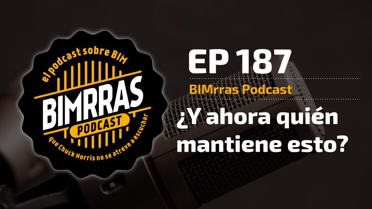 "El as-built en papel es como un Tamagotchi sin pilas: parece mono, pero no sirve para nada."

Hablamos de reformas, transferencias de información, IFC, interoperabilidad y todo lo que pasa cuando la teoría choca con la obra real.

Episodio 187 de BIMrras! tinyurl.com/BIMrras187TW