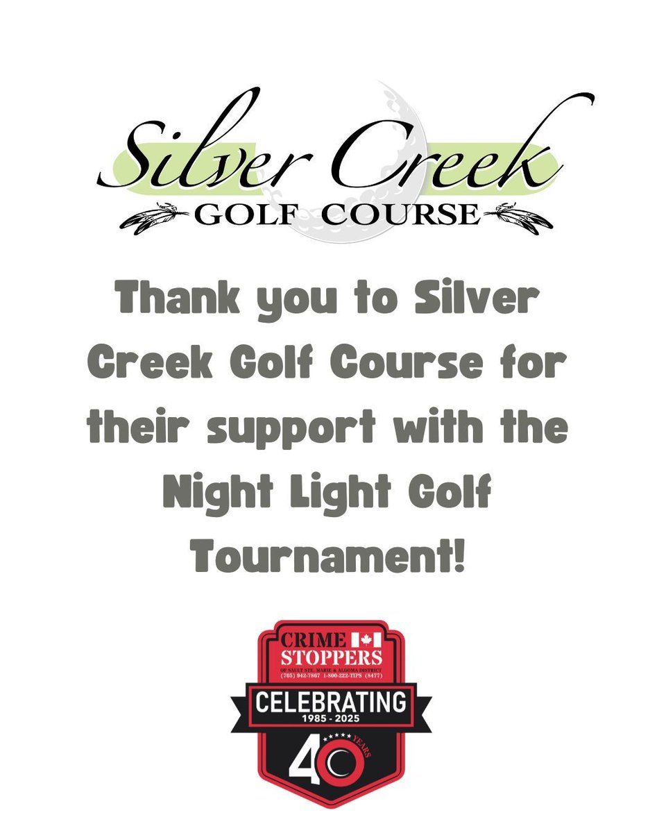 🌙✨ Night Light Golf Tournament, Thank You Silver Creek! ✨🌙

Today is the big day! A heartfelt thank you to Silver Creek Golf Course for being such an incredible partner in making the Night Light Golf Tournament possible!
See you on the course tonight! ⛳ 

#NightLightGolf